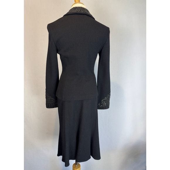 ST JOHN Evening by Marie Gray Santana Knit Skirt Jacket Set Sz 2 (Top) 4 (Skirt) - Picture 6 of 10
